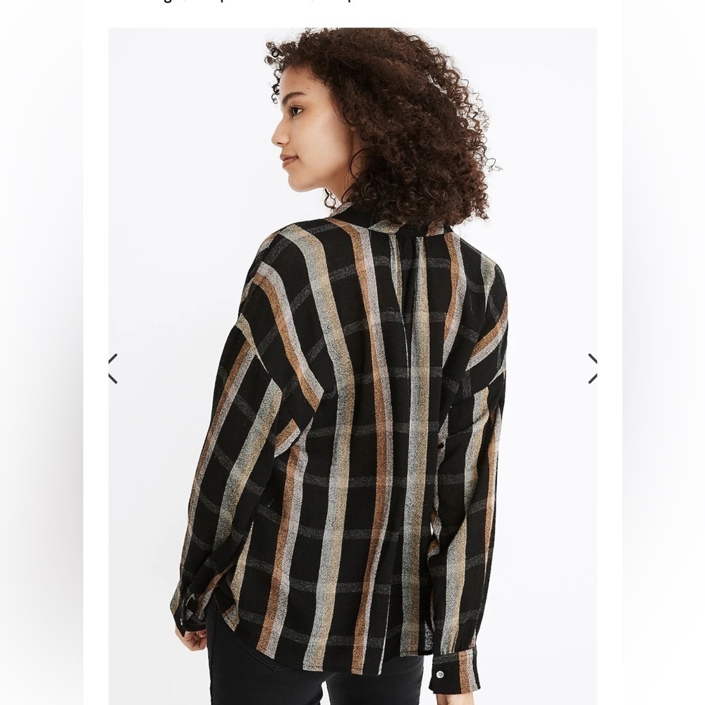 Highroad Popover Shirt in Lessing Plaid Madewell Large NWT - Picture 4 of 8